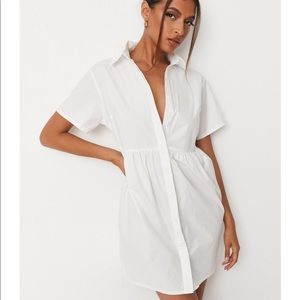 White poplin shirt dress - size small / US 4